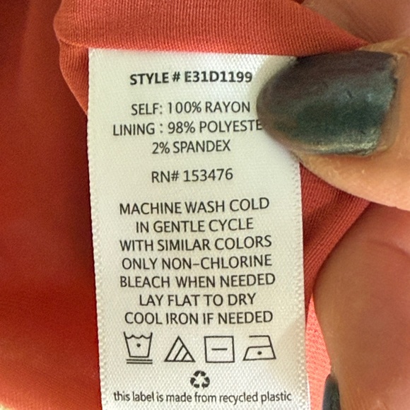 Evereve Brielle Orange Floral Sleeveless Boho Midi Dress Size Small - Picture 11 of 11